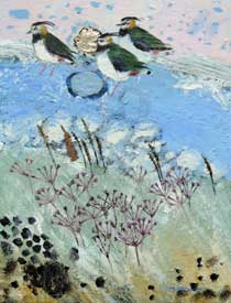 Midwinter Lapwings. Mixed Media. 34x44cms. £540.00