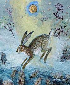 Rainy Day Hare. Mixed Media. 22x27cms. £90.00
